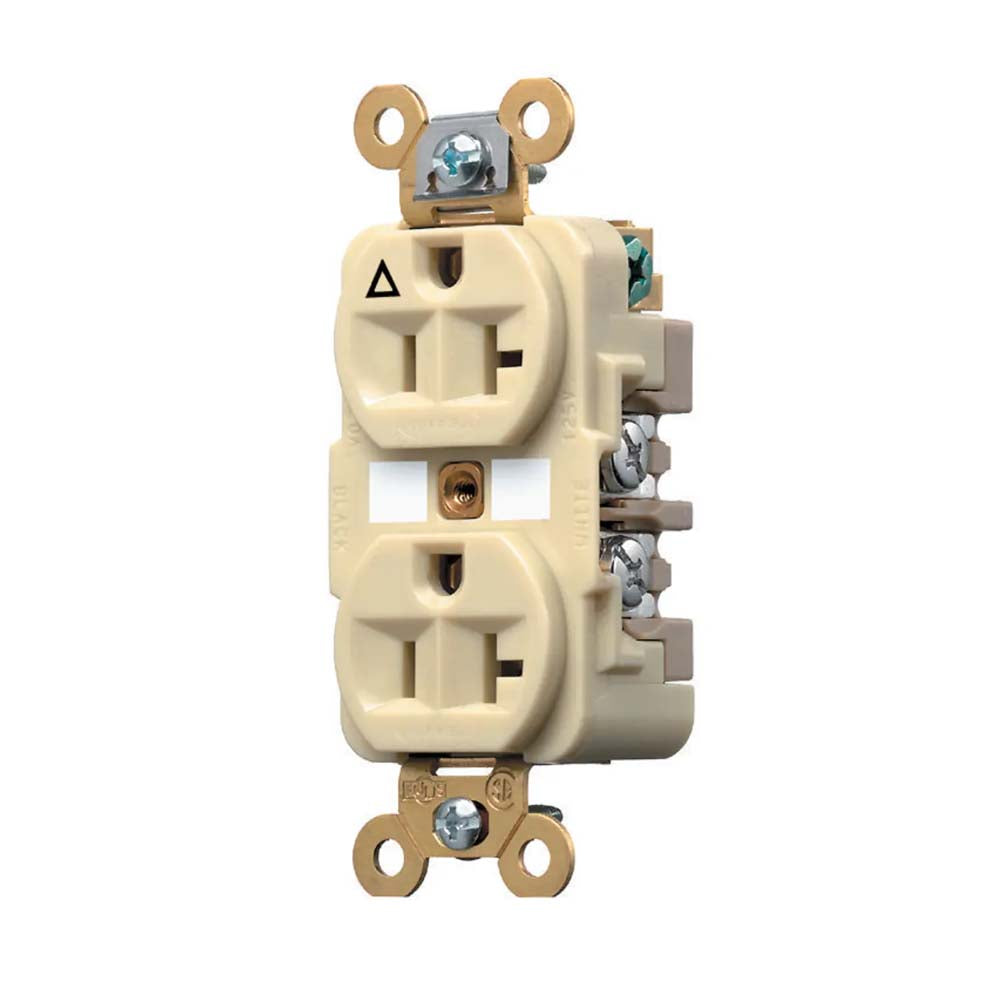 CONTACTO DUPLEX MARFIL 20A/125V. SERV. PESADO TIERRA AISLADA WIRING *** OFRECER 08300-SGI ***