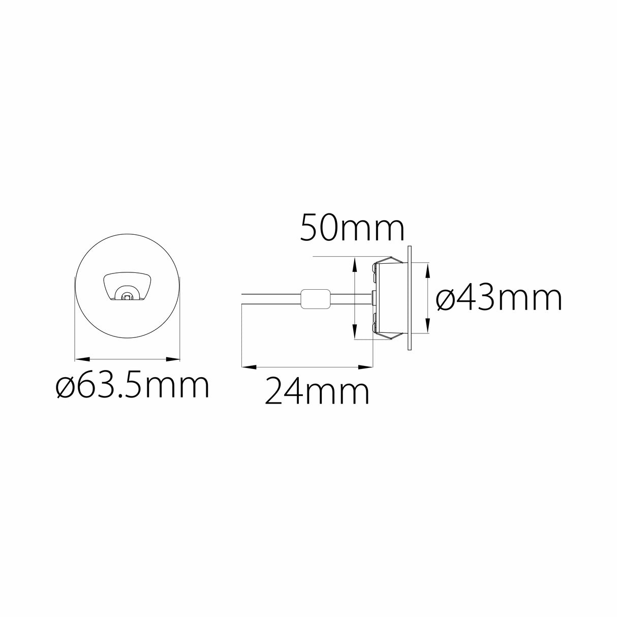 MINI ONIX CIRCULAR 1 LED 127V BLANCO 3000K REFLECTOR ASIMÉTRICO PSK *** EXHIBIDO ***