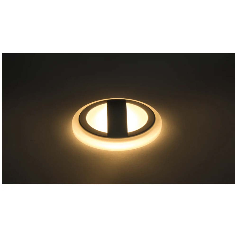 LUMINARIO EMPOTRAR DE PARED LED 3W/85-265V. BLANCO CALIDO REDONDO HOUSING DE PLASTICO IP54