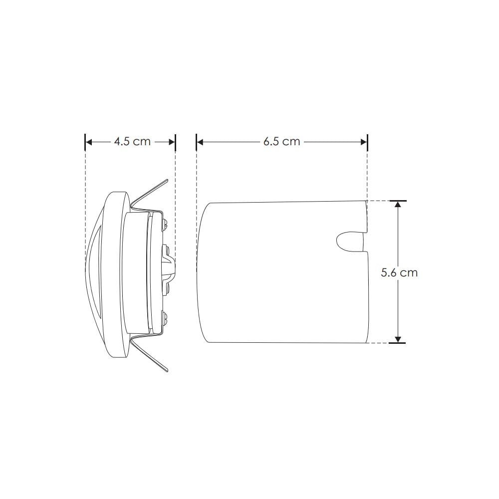 LUMINARIO EMPOTRAR DE PARED LED 3W/85-265V. BLANCO CALIDO REDONDO HOUSING DE PLASTICO IP54