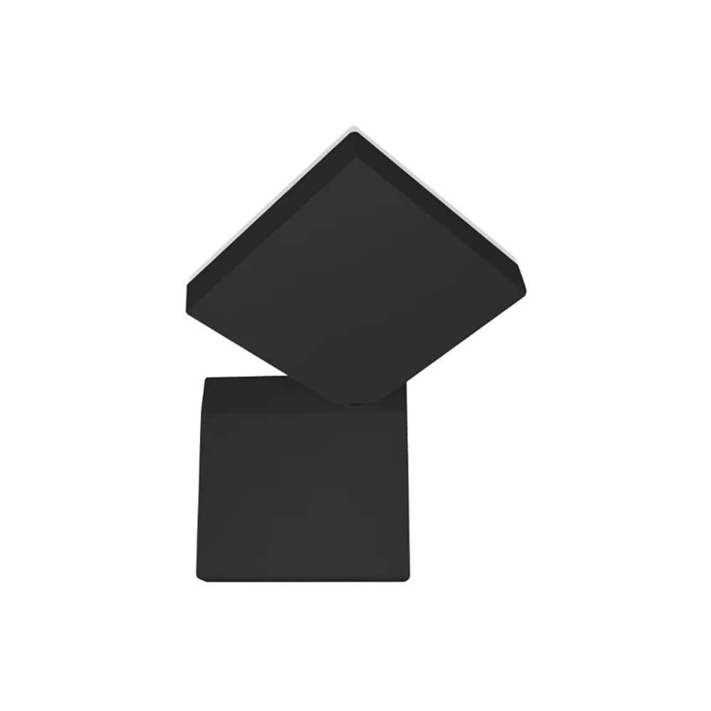 LUMINARIO GIRATORIO DE PARED SOBREPONER CUADRADA LED NEGRO 10W BLANCO CALIDO LUZ INDIRECTA 110-130V IP54 ILUMILEDS