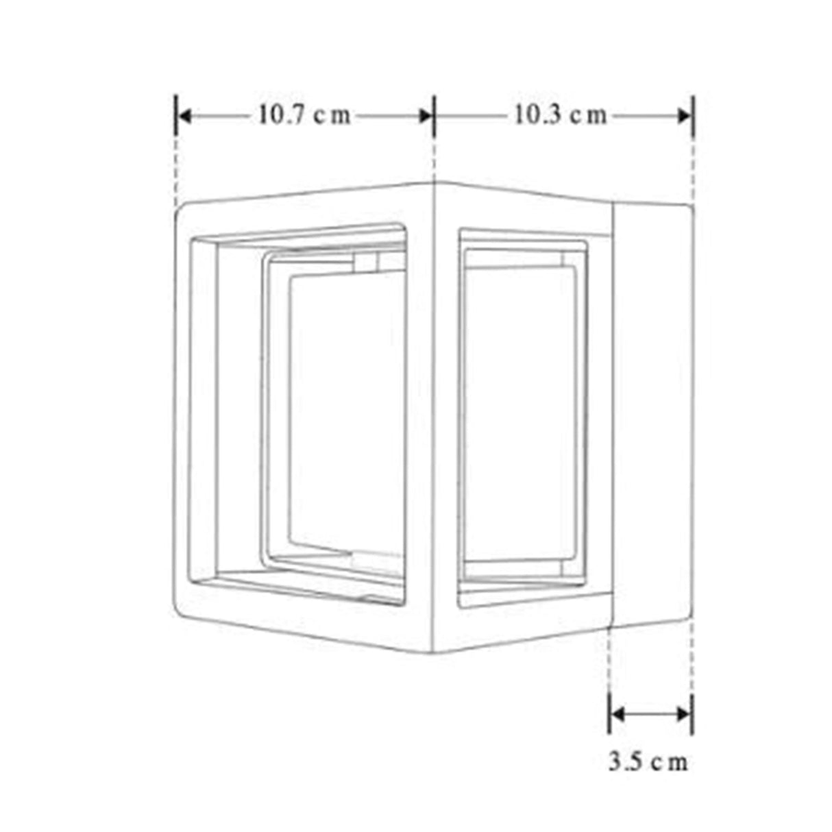 LUMINARIO DE PARED SOBREPONER CUBO LED NEGRO 6W BLANCO CALIDO LUZ DIRECTA FRONTAL 100-240V IP54 ILUMILEDS
