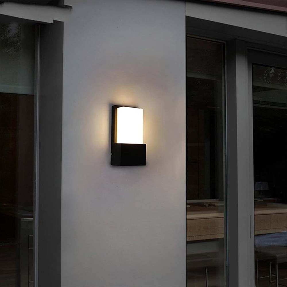 LUMINARIO DE PARED SOBREPONER EFECTO SIMETRICO LED NEGRO 10W BLANCO CALIDO LUZ DIRECTA 85-265V IP54 ILUMILEDS***HAE2025***