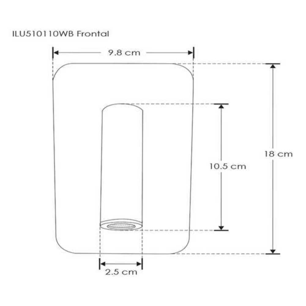 LUMINARIO DE PARED TIPO LECTURA LED NEGRO 10W BLANCO CALIDO DIRIGIBLE LUZ TRASERA Y FRONTAL 85-265V IP20 ILUMILEDS