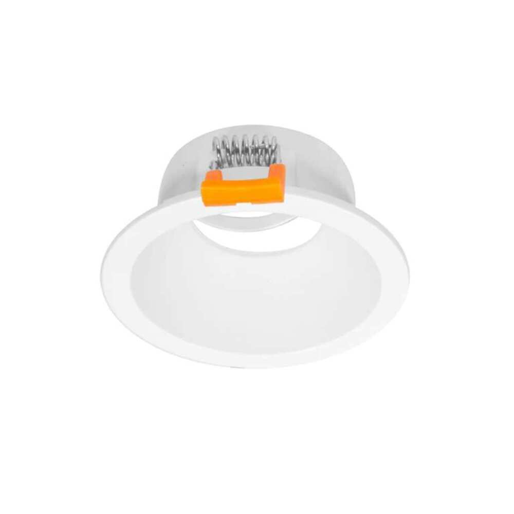 DIFUSOR P/MR16 GU10 O MOD LED REDONDO PROFUNDO FIJO ALUMINIO BLANCO MATE  INCLUYE CONECTOR MR16 ILUMILEDS