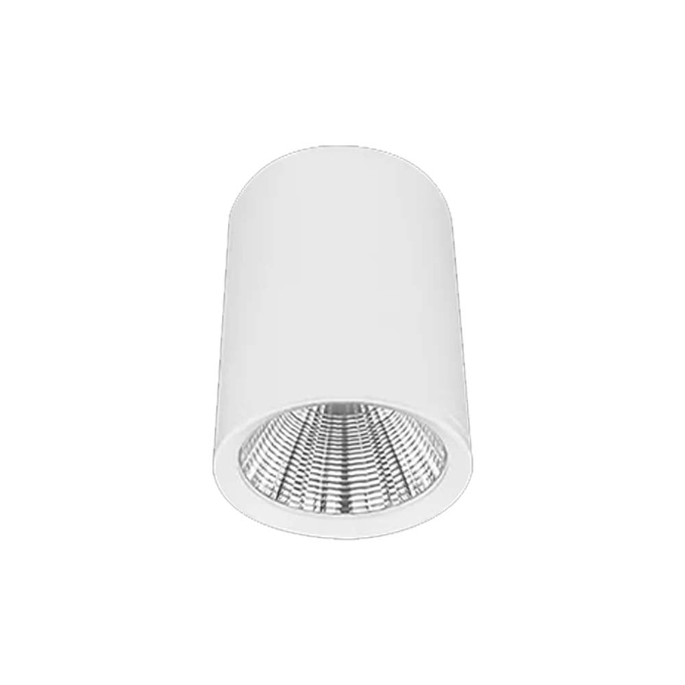 LUM. DE TECHO DE 10CM LED BLANCO CALIDO 7W OPTICA 38 CILINDRICO DE SOBREPONER EN TECHO ALUM. ACABADO BLANCO 100-277V CA IP20