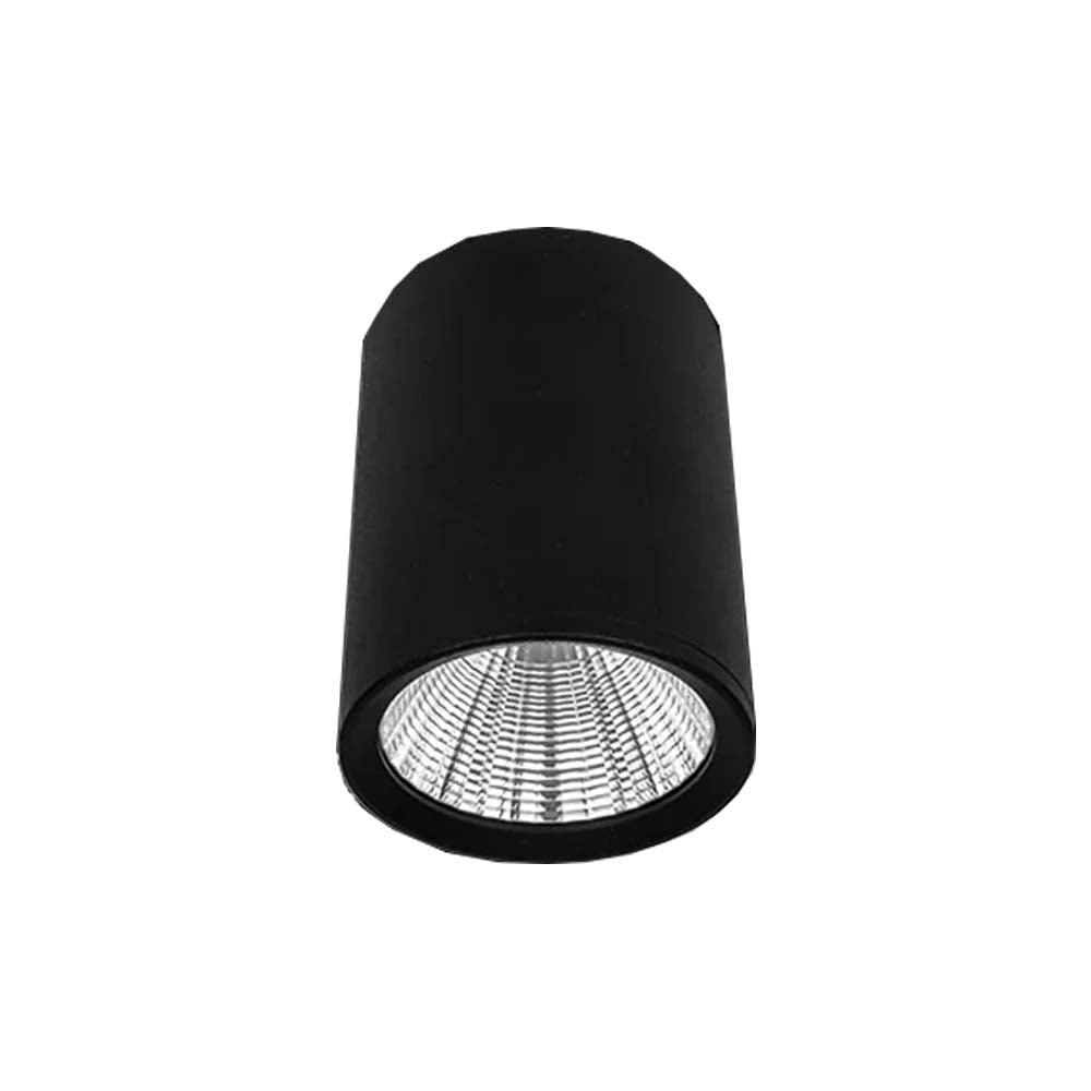 LUM.DE TECHO 30CM LED 10 WATSS 38 BLANCO CAL. CILINDRICO SOB. ALUM.ACAB.NEGRO 100-277V IP20 ILUMILEDS