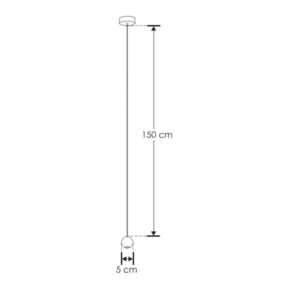 LUM. SUSP. CUERPO ESEFERICO NEGRO LED 4.5W 3IP20 ILUMILEDS