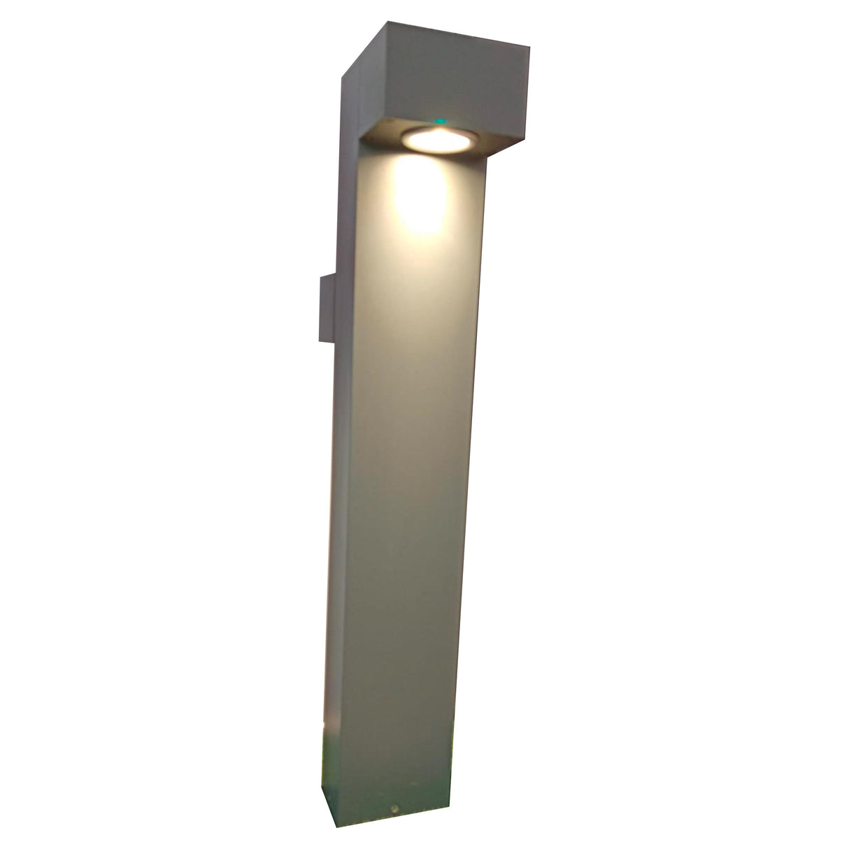 POSTE TIPO BOLARDO SOBREPONER 60CM LED GRIS OBSCURO 10W BLANCO CALIDO 120 DOBLE SALIDA DE LUZ 100-277V IP54 ILUMILEDS ***HAE 2023***