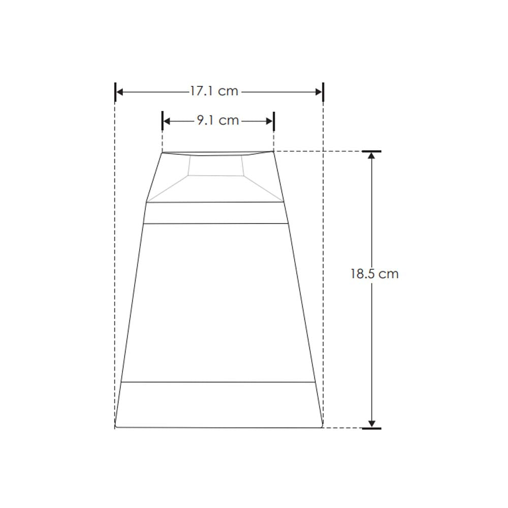 LUM TIPO BOLARDO CUADRADO E27 (NO INCLUIDO) 15W BC 180 IP54 ILUMILEDS ***HAE 2023***