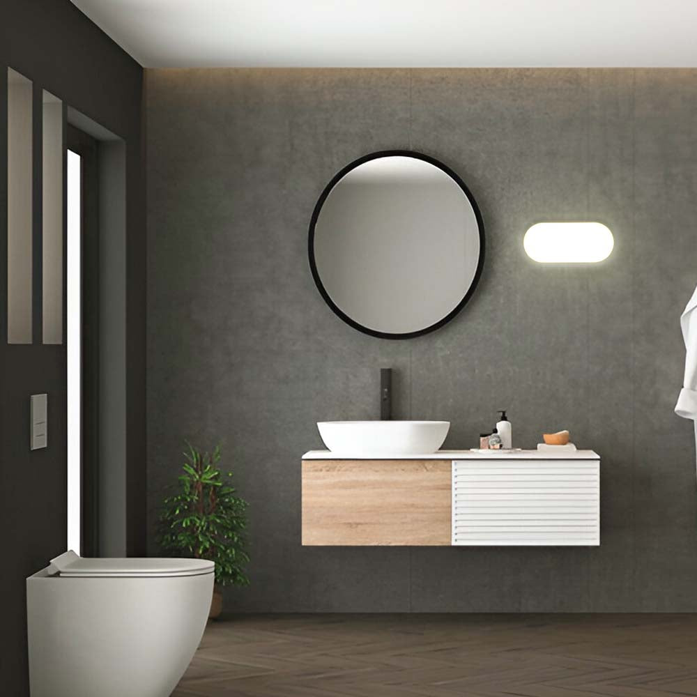 LUMINARIO DE PARED OVAL TIPO BULK SOBREPONER LED BLANCO 8W BLANCO CALIDO LUZ DIRECTA 85-265V IP65 ILUMILEDS