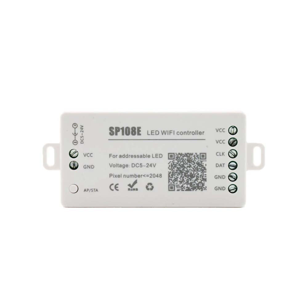 CONTROLADOR PARA TIRA EXTRAPLANA DE LED TIPO PIXEL RGB 70W MAX CONTROLADO VIA APP WIFI 5-24VCC IP20