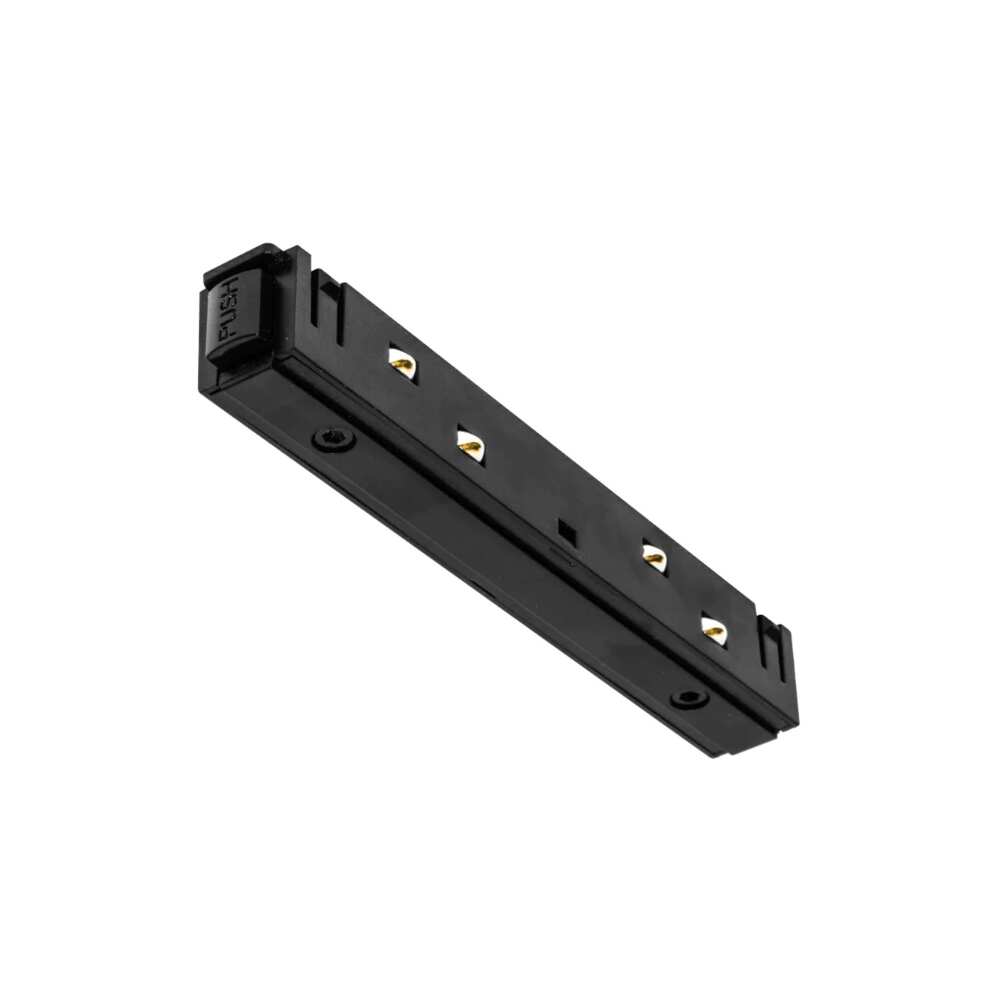 CONECTOR ELECTRIFICADO LINEAL NEGRO P/RIEL MAGNETICO 48V 200W MAX ILUMILEDS
