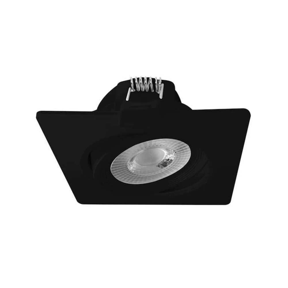 LUMINARIO DE TECHO EMPOTRAR CUADRADO DIRIGIBLE LED NEGRO 5W 2700K 42 100-240V IP51 ILUMILEDS***T.E. ABRIL 2024***