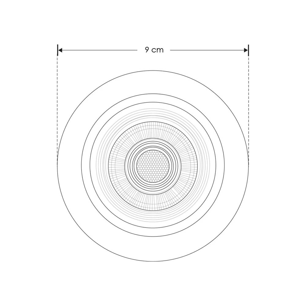 LUMINARIO DE TECHO DE LED CON TEMPERATURA DE COLOR SELECCIONABLE MEDIANTE INTERRUPTOR 7 WATTS OPTICA 60G REDONDO DE EMPOTRAR DIRIGIBLE POLICARBONATO ACABADO BLANCO 100-240V CA IP54