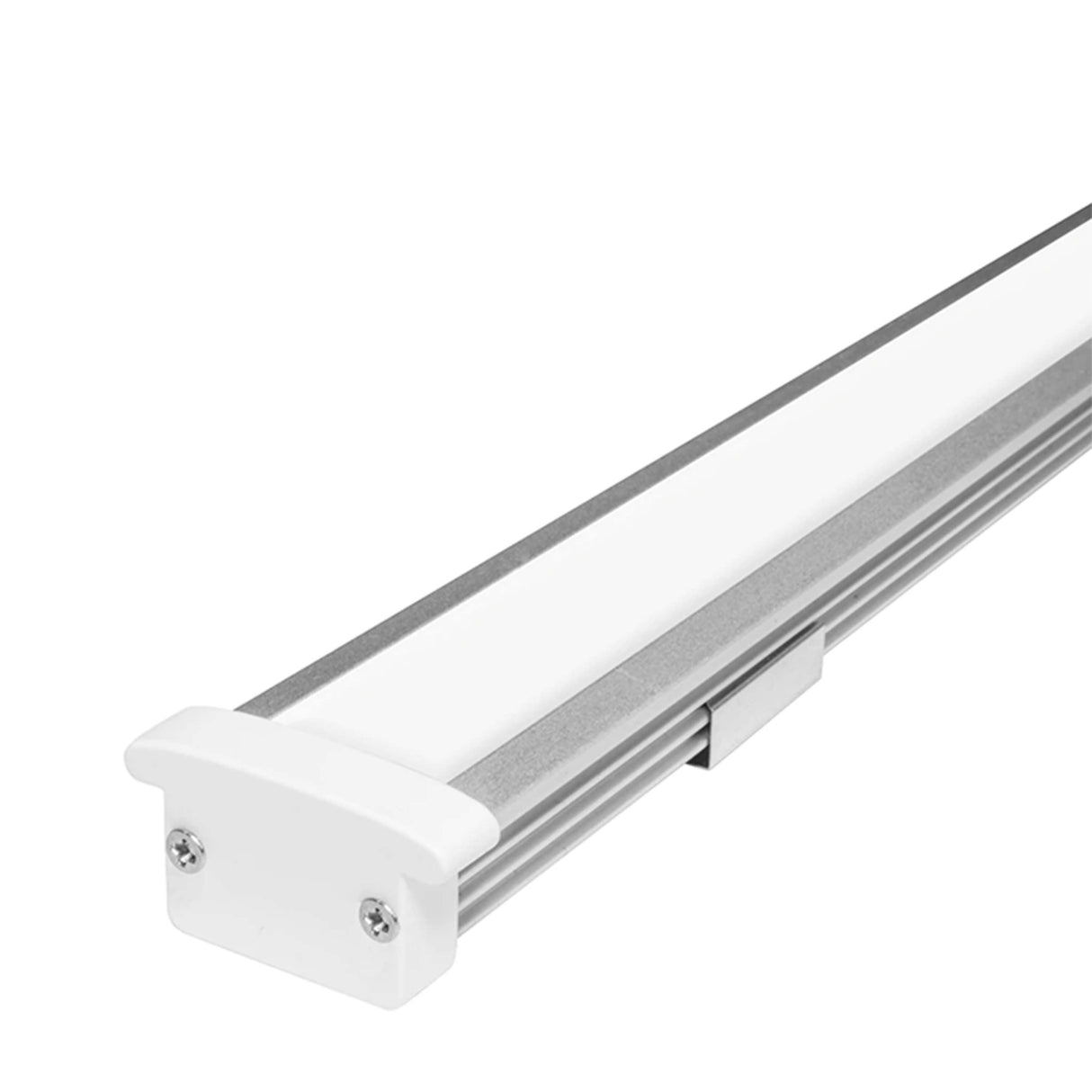 KIT DE PERFIL PARA TIRA EXTRAPLANA LED CON CEJA 3M (MICA DIFUSA+2 TAPAS LATERALES+2 GRAPAS+SOLERA 3M) IP65 ILUMILEDS