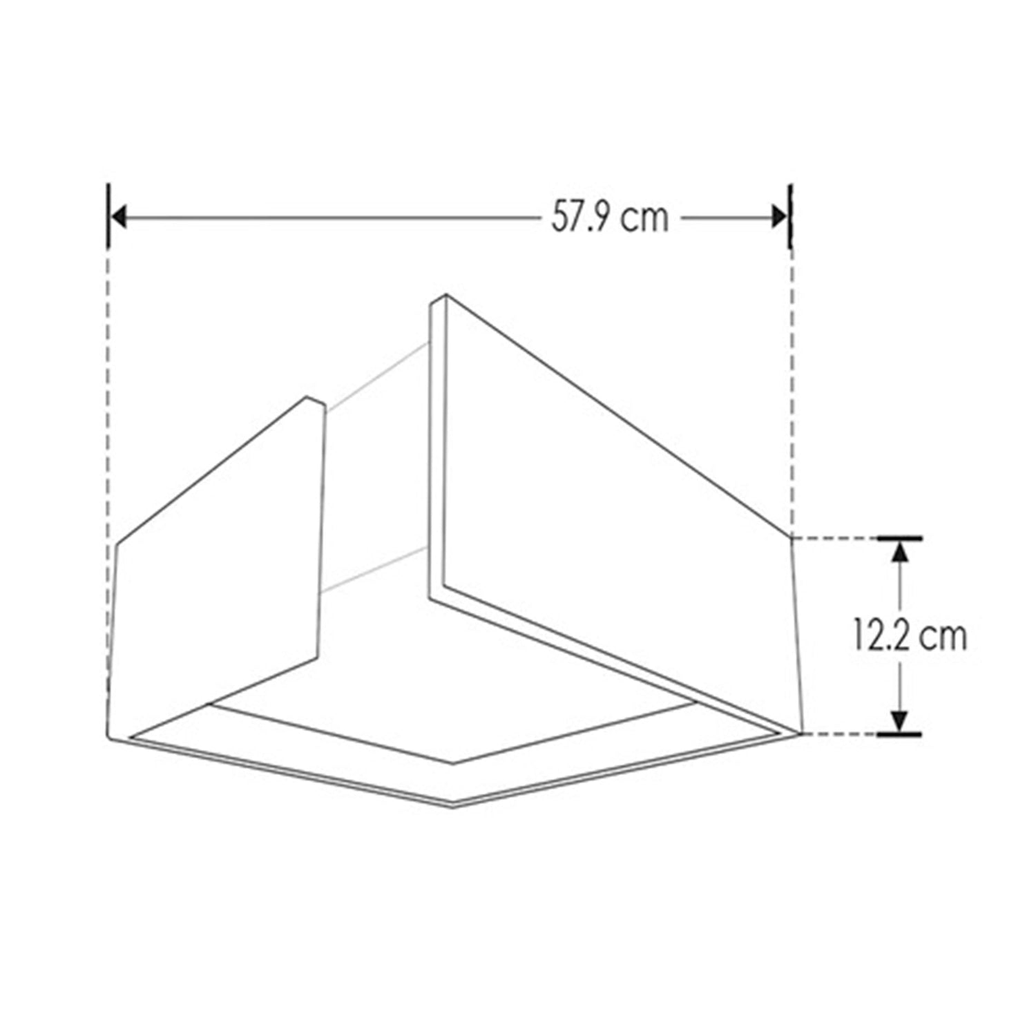 LUMINARIO RECTANGULAR PARA SOBREPONER EFECTO SIMETRICO BLANCO CALIDO 100-224 V CA 30W ***HAE 2023***
