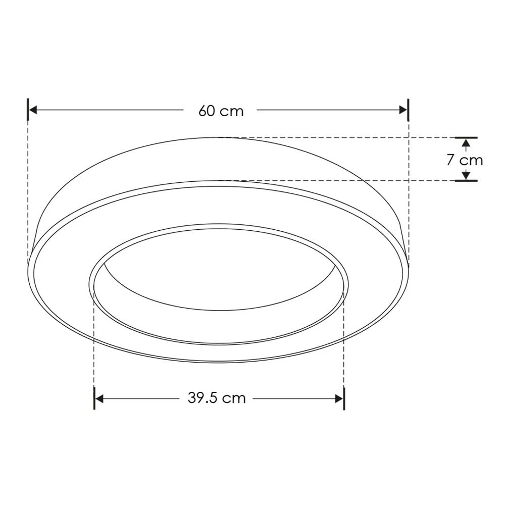 LUMINARIO DE TECHO DE LED BLANCO NEUTRO 48 WATTS DE SOBREPONER ALUMINIO ACABADO NEGRO 100-240V CA IP20