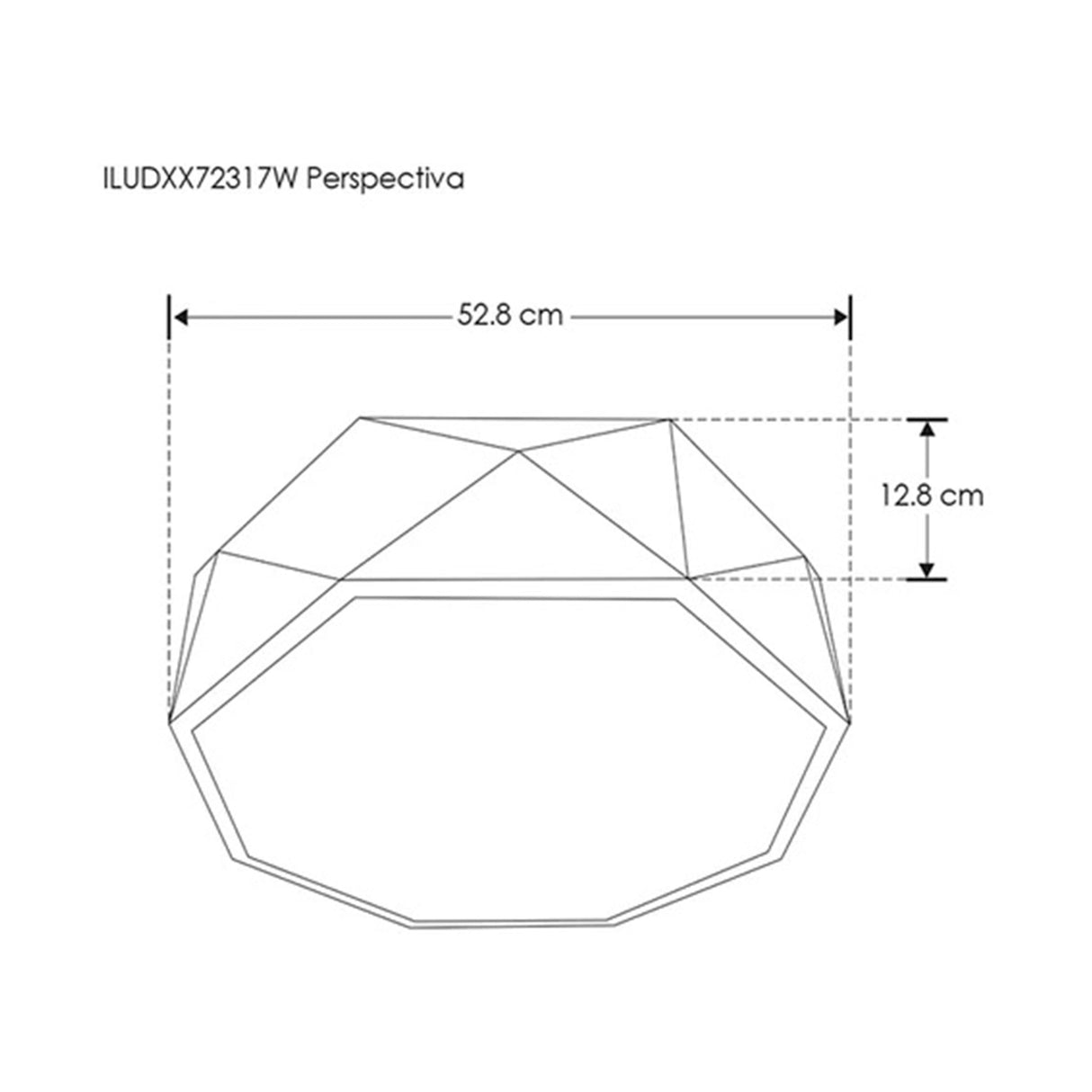 LUMINARIO OCTAGONAL PARA SOBREPONER EFECTO SIMETRICO BLANCO CALIDO 100-224 V CA 40W ***HAE 2023***