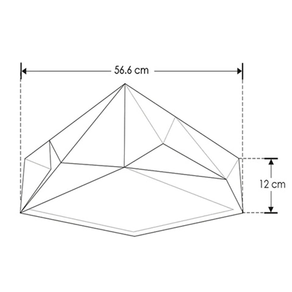 LUMINARIO CUADRADO PARA SOBREPONER EFECTO SIMETRICO BLANCO CALIDO 100-224 V CA 30W ***HAE 2023***