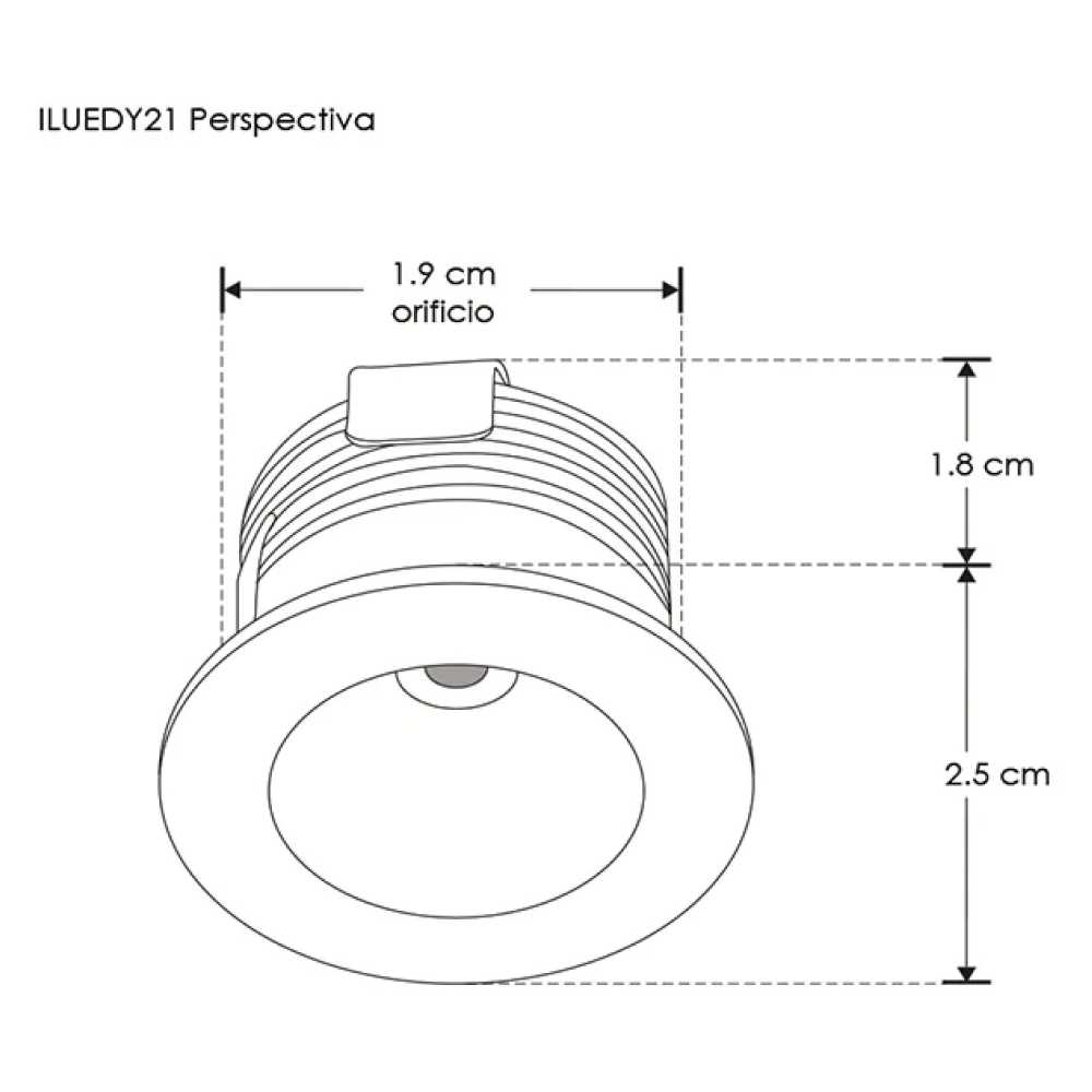 LUM.TECHO LED BCALIDO 1W 85-265V IP20 ILUMILEDS