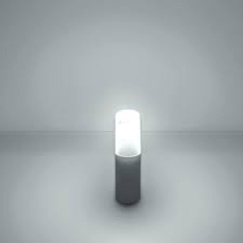 LUMINARIO DE PISO LED CILINDRICO GRIS 3W 100-130V BLANCO CALIDO IP65 ILUMILEDS