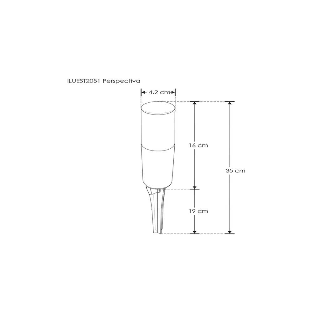 LUMINARIO DE PISO LED CILINDRICO GRIS 3W 100-130V BLANCO CALIDO IP65 ILUMILEDS