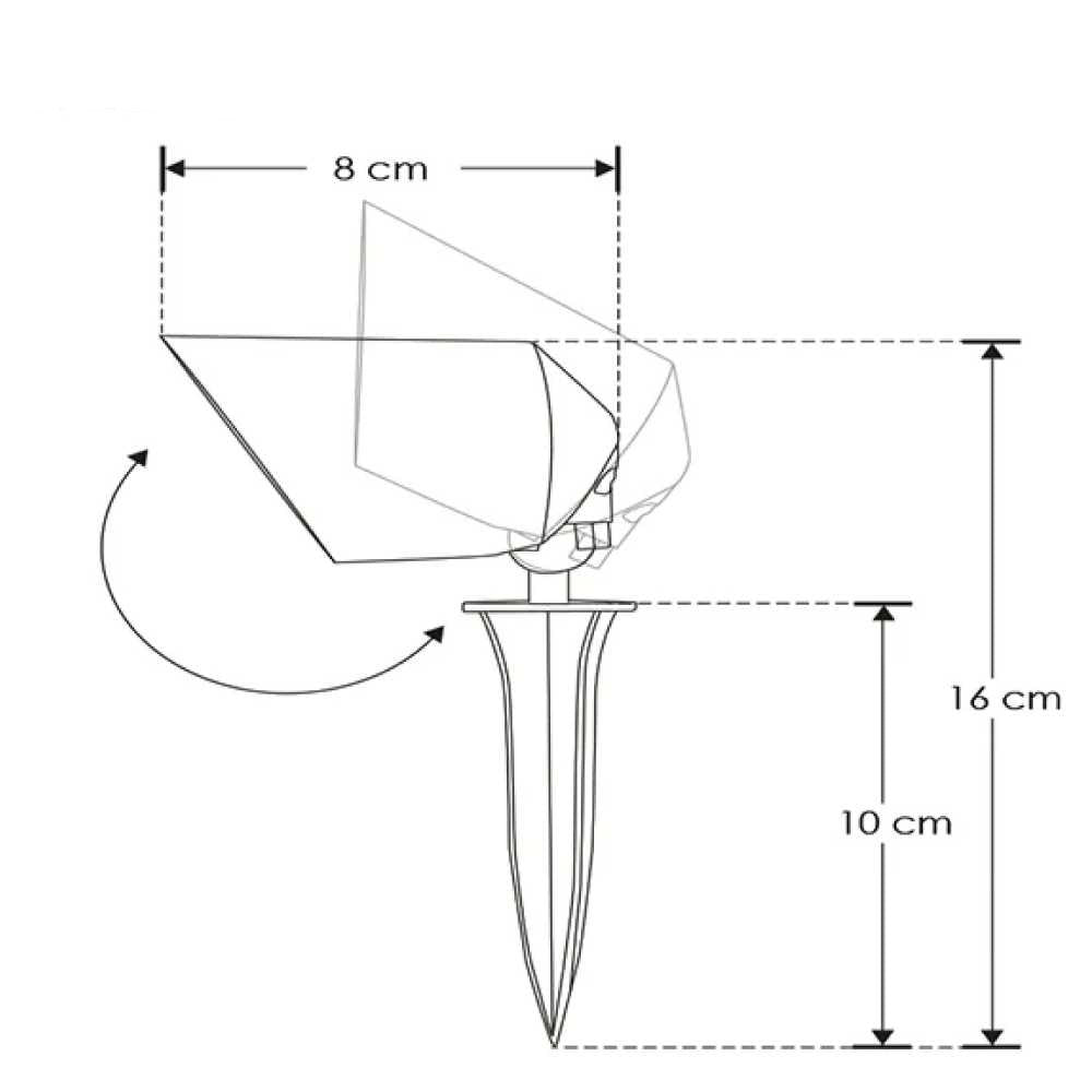 LUMINARIO DE PISO SOBREPONER LED NEGRO 5W BLANCO CALIDO 60 INCLUYE ESTACA 85-265V IP65 DE POLICARBONATO ILUMILEDS