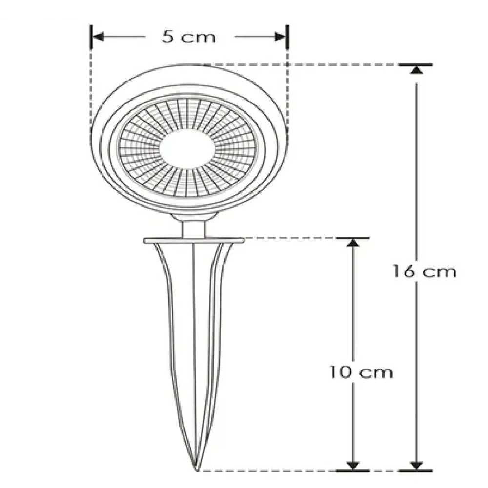 LUMINARIO DE PISO SOBREPONER LED NEGRO 5W BLANCO CALIDO 60 INCLUYE ESTACA 85-265V IP65 DE POLICARBONATO ILUMILEDS