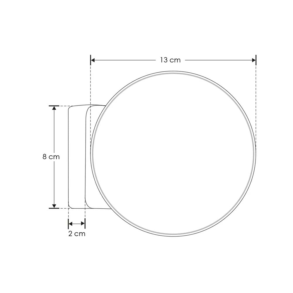 LUMINARIO DE PARED LED BC 1L 14 W OPTICA 360 SOBREPONER POLICARBONATO Y ALUMINIO ACABADO NEGRO 100-265V CA IP20