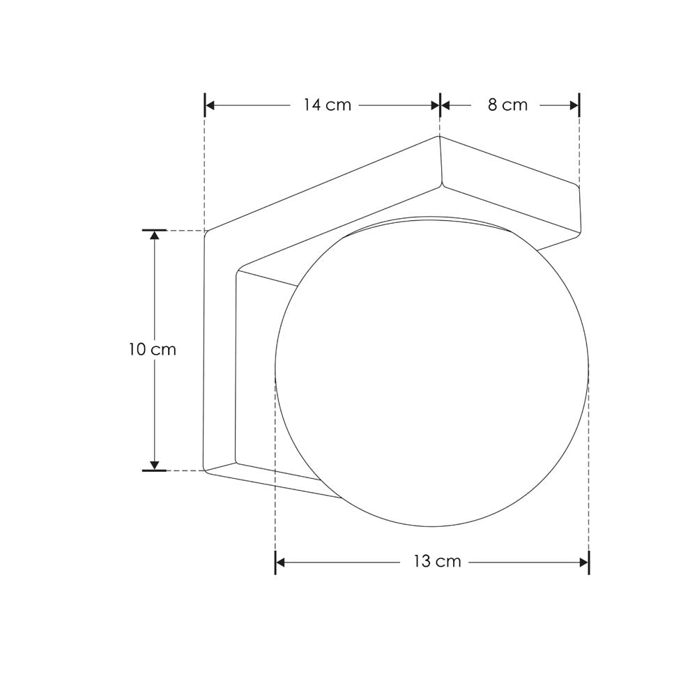 LUMINARIO DE PARED LED B.C. 7 W OPTICA 360 SOBREPONER POLICARBONATO Y ALUMINIO ACABADO NEGRO 100-265V CA IP20