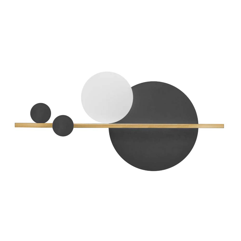 LUMINARIO DE PARED LED B.C. 13W OPTICA 360 SOBREPONER ALUMINIO ACABADO BCO Y NEGRO CON DORADO 85 - 265V CA IP20