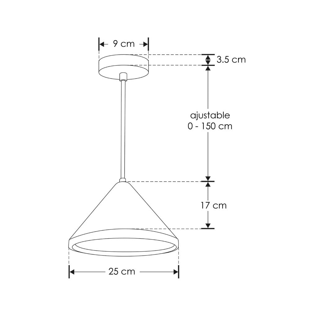 LUMINARIO DE SUSPENDER CON BASE E27 (SIN LAMPARA) 25 WATTS MAXIMO OPTICA 120G DE SOBREPONER CONCRETO ACABADO GRIS IP20