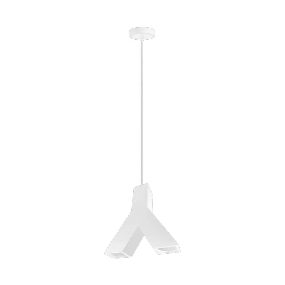 LUMINARIO DE SUSPENDER CON 2 BASES GU10 (SIN LAMPARA) DE 25 WATTS MAXIMO CADA UNA OPTICA 120G DE SOBREPONER YESO ACABADO BLANCO IP20 *** HAE ***