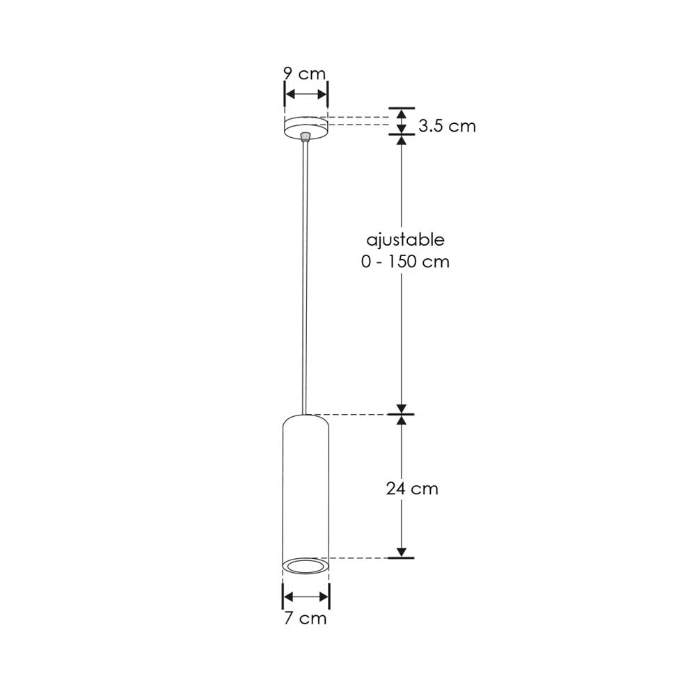 LUMINARIO DE SUSPENDER CON BASE GU10 (SIN LAMPARA) 25 WATTS MAXIMO OPTICA 120G DE SOBREPONER CONCRETO ACABADO GRIS IP20