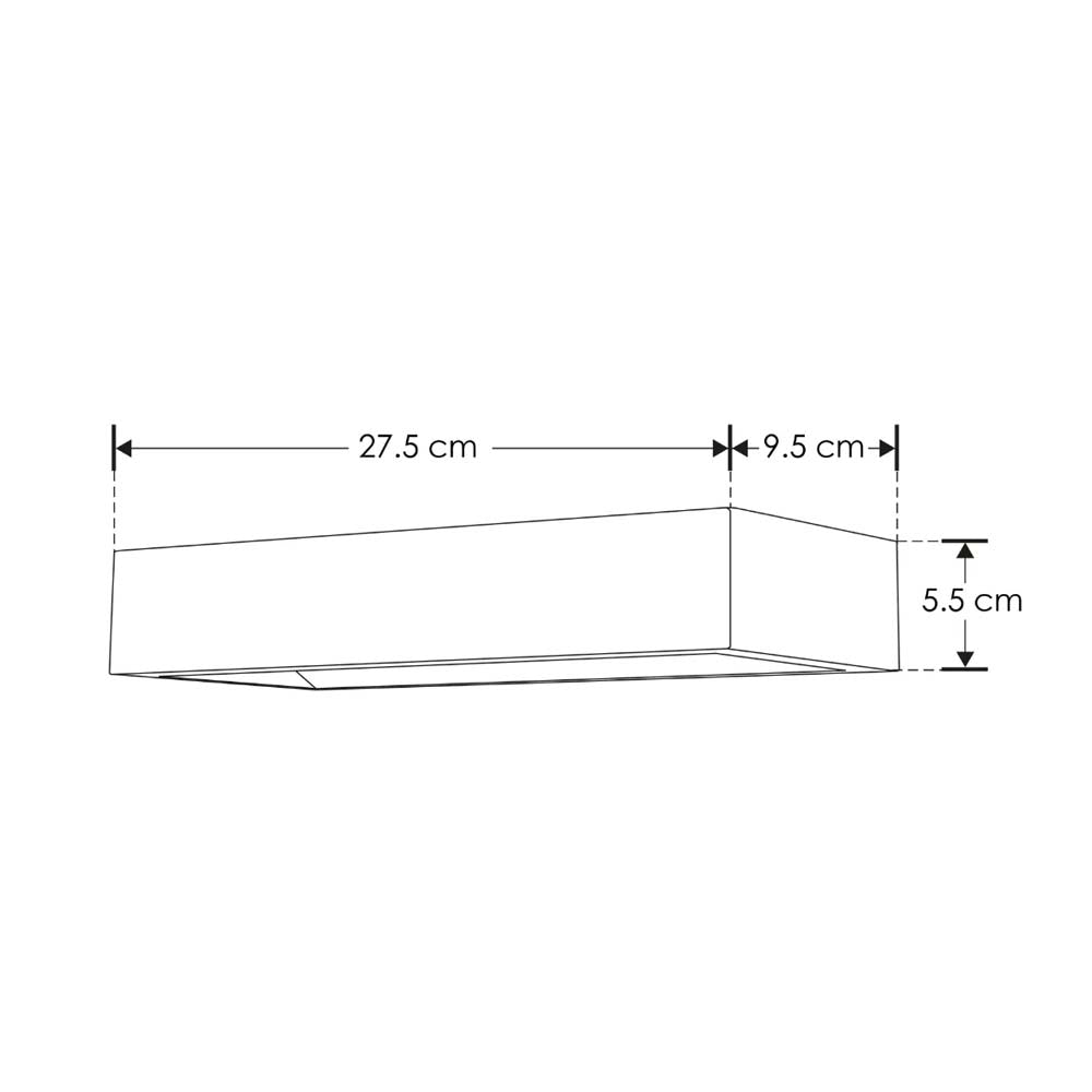 LUMINARIO DE PARED CON BASE E14 (SIN LAMPARA) 25W MAX OPTICA 120 SOBREPONER CONCRETO ACABADO GRIS IP20