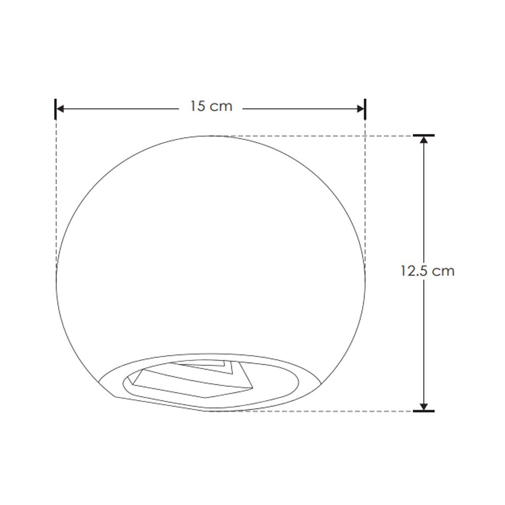 LUMINARIO DE PARED CON BASE G9 (SIN LAMPARA) 15W MAX OPTICA 120 REDONDO SOBREPONER YESO ACABADO BCO IP20