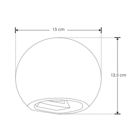 LUMINARIO DE PARED CON BASE G9 (SIN LAMPARA) 15W MAX OPTICA 120 REDONDO SOBREPONER YESO ACABADO BCO IP20