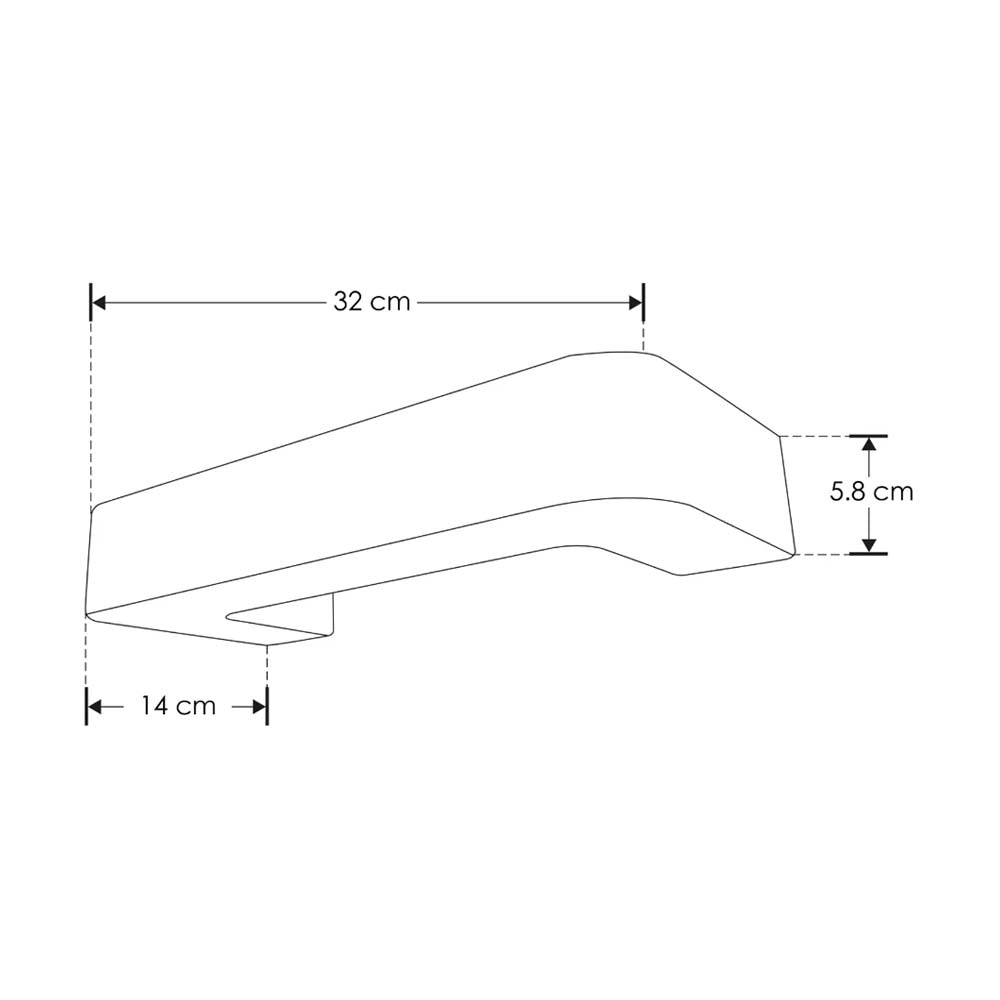 LUMINARIO DE PARED CON BASE G9 (SIN LAMPARA) 15W MAX OPTICA 120EN FORMA DE U SOBREPONER YESO ACABADO BCO IP20