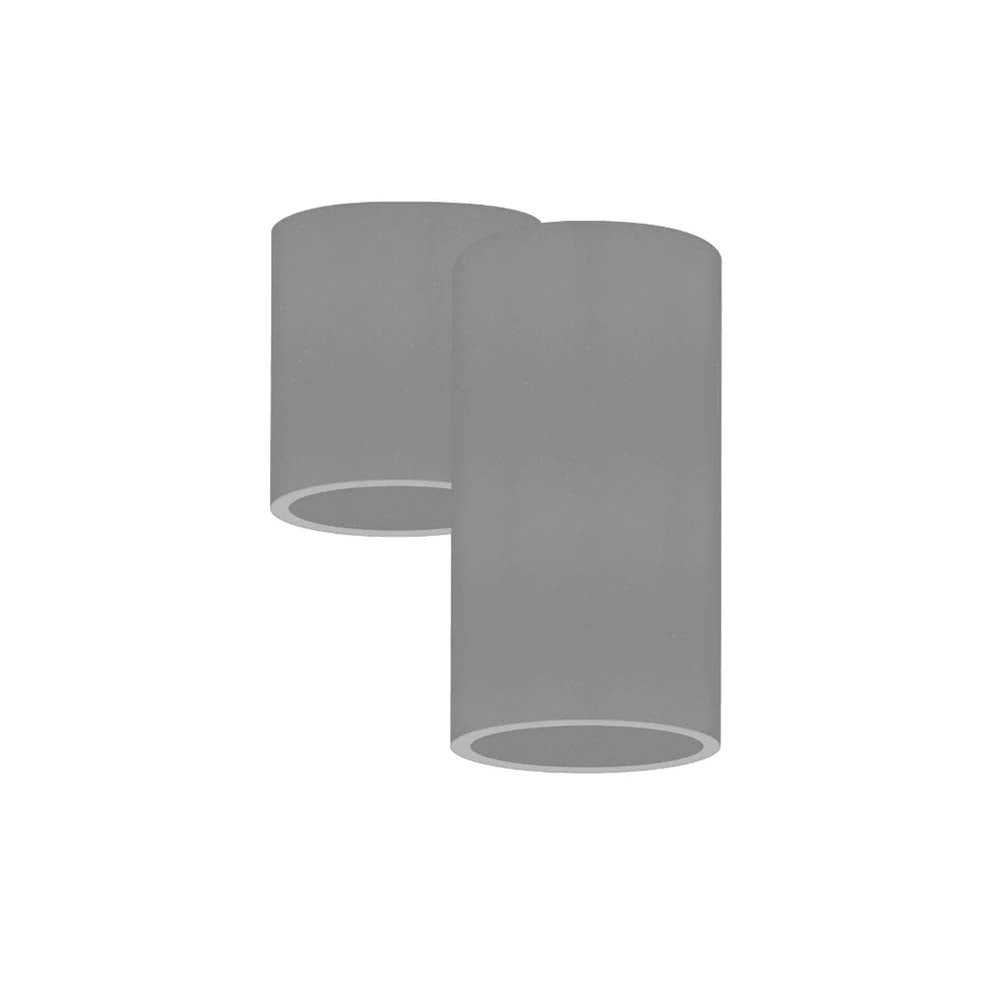LUMINARIO DE PARED CON 2 BASES G9 (SIN LAMPARA) 15 W MAX C/U OPTICA 120 SOBREPONER CONCRETO ACABADO GRIS IP20