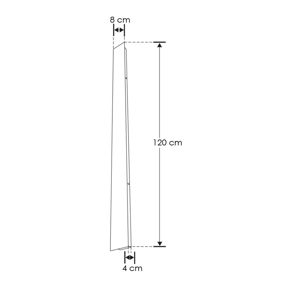 LUMINARIO DE PARED LED B.C.3000 K 29W RECTANGULAR SALIDAS DE LUZ LATERALES SOBREPONER ALUMINIO ACABADO NEGRO 85 -265V CA IP54***HAE2025***