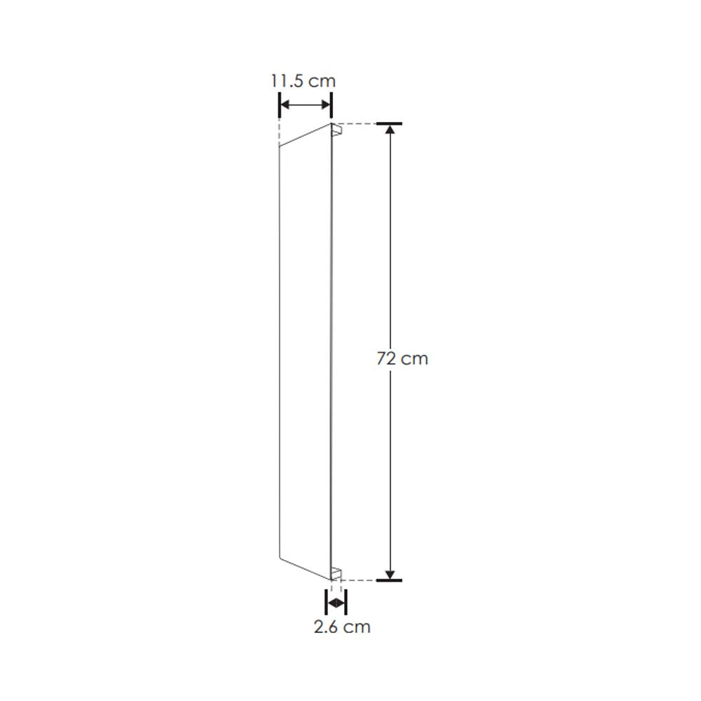 LUMINARIO DE PARED SOBREPONER RECTANGULAR LED NEGRO 2700K 20W SALIDAS DE LUZ LATERALES 100-240V IP65 ILUMILEDS