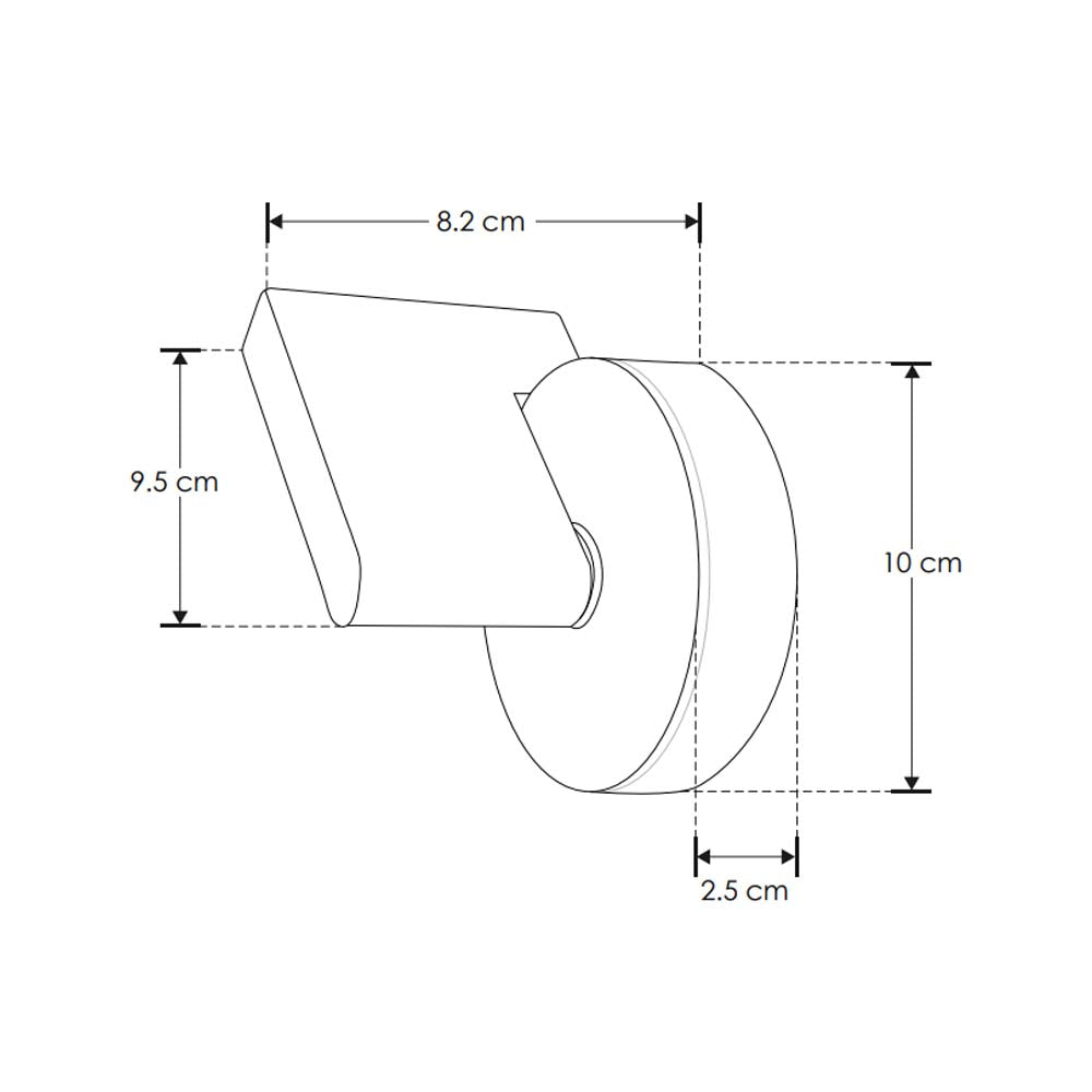 LUMINARIO DE PARED SOBREPONER DIRIGIBLE LED BLANCO 3W BLANCO CALIDO SALIDA DE LUZ DIRECTA 85-265V IP54 ILUMILEDS***HAE2025***
