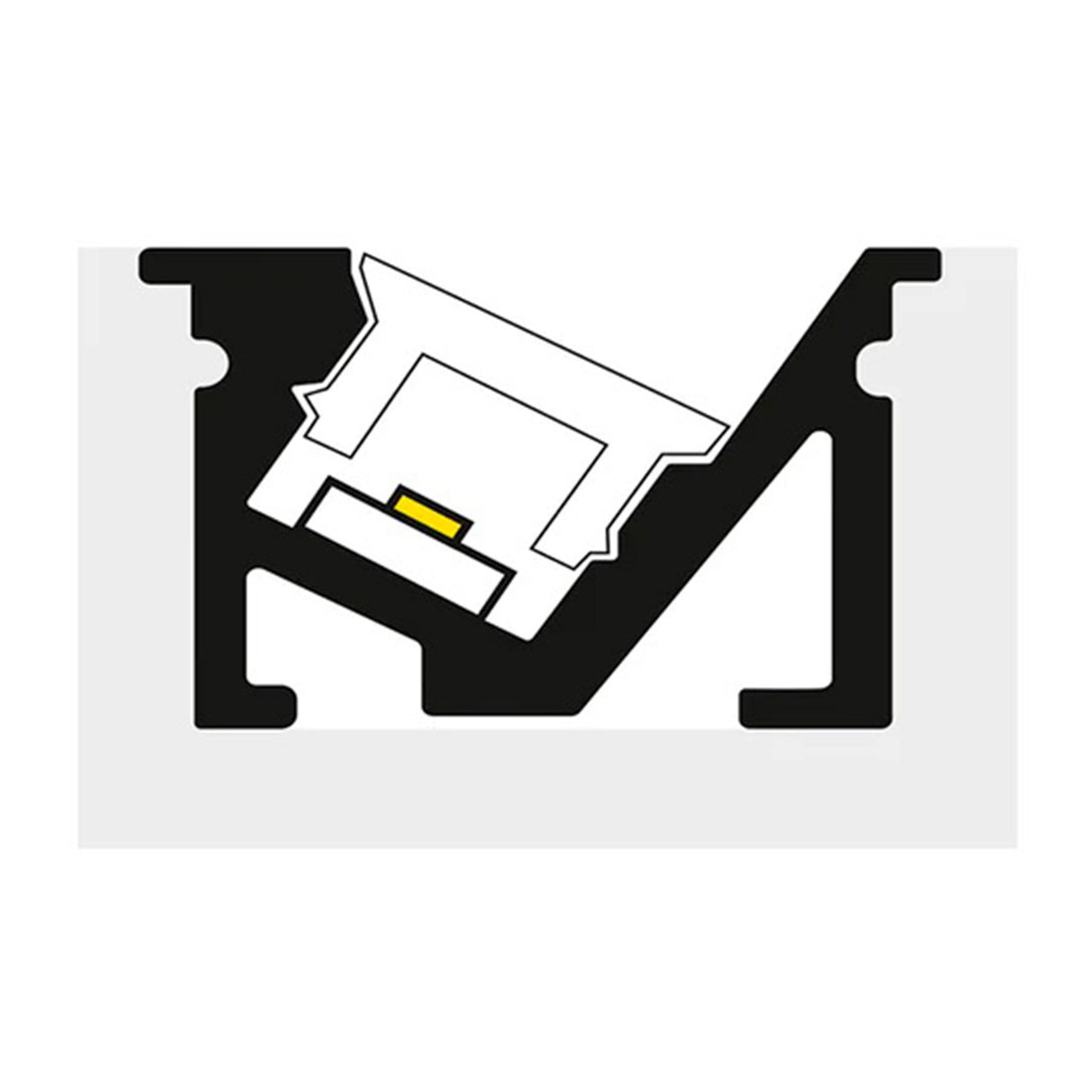 KIT DE PERFIL TIPO WALL WASHER DE LED QUE INCLUYE PERFIL RECTANGULAR DE ALUMINIO ACABADO NEGRO DE 2 M MICA DIFUSA DE 2 M + KIT DE 2 TAPAS LATERALES NEGRAS DE EMPOTRAR PROTECCION IP20) ILUMILEDS