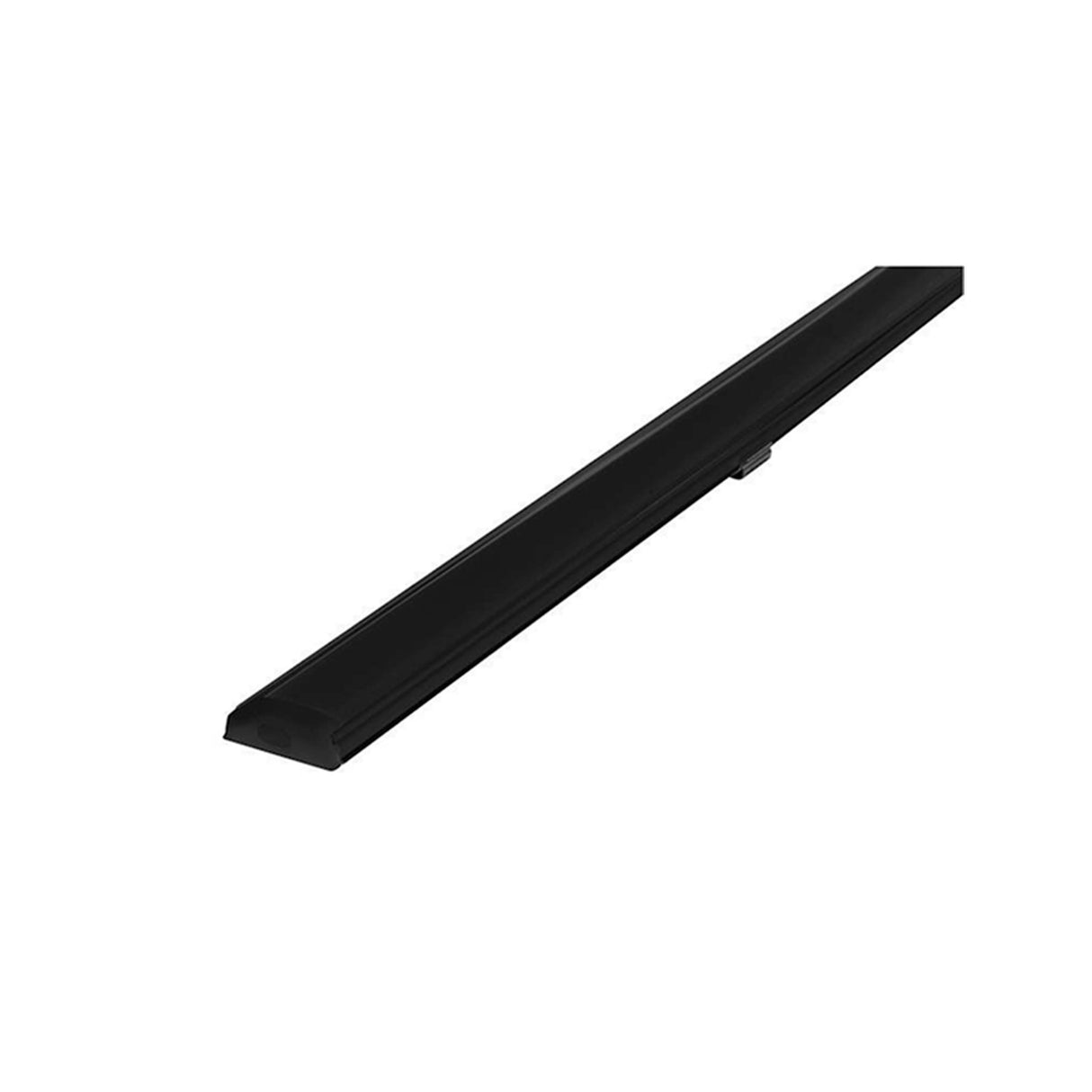KIT PERFIL P/TIRA EXTRAPLANA LED S/CEJA (PERFIL RECT ALUM NEGRO 3M + MICA DIFUSA NEGRA TRASLUCIDA 3M + 2 TAPAS LAT + 2 GRAPAS DE EMP/SOB IP20) ILUMILEDS