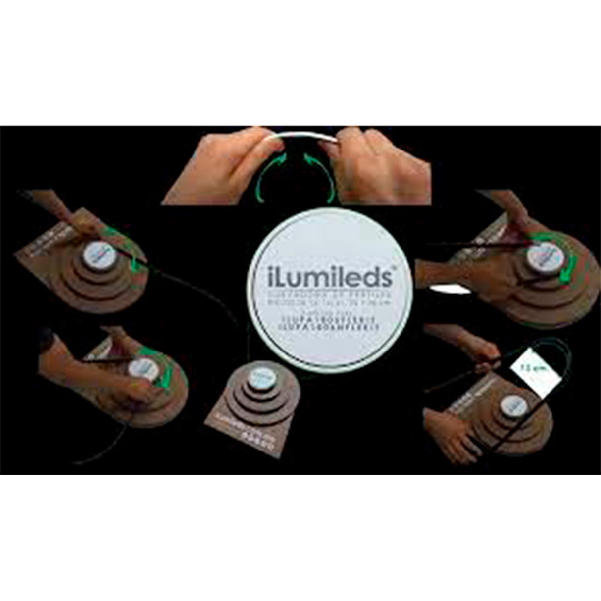 KIT PERFIL P/TIRA EXTRAPLANA LED S/CEJA (PERFIL RECT ALUM NEGRO 3M + MICA DIFUSA NEGRA TRASLUCIDA 3M + 2 TAPAS LAT + 2 GRAPAS DE EMP/SOB IP20) ILUMILEDS