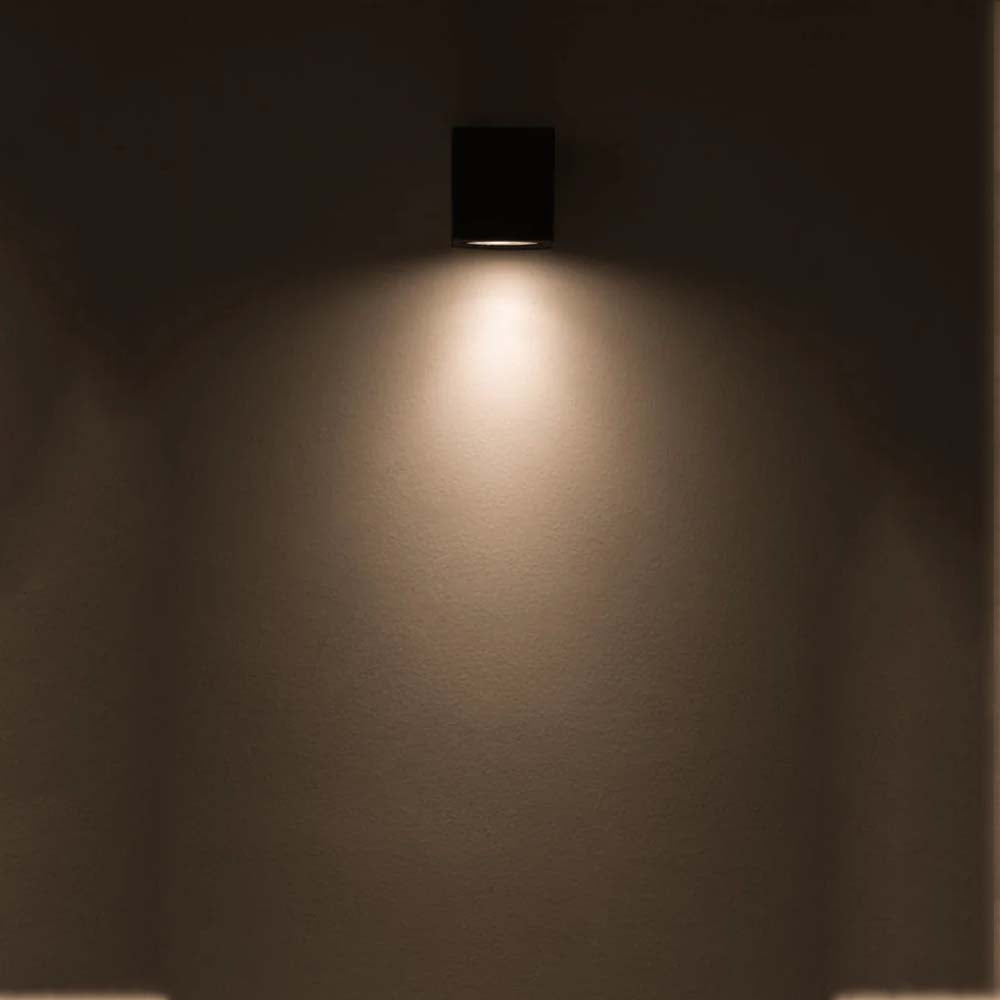 LUM P/LAMP GU10 (10W MAX) CUADRADO NEGRO (NO INCLUYE LAMPARA) IP65 ILUMILEDS