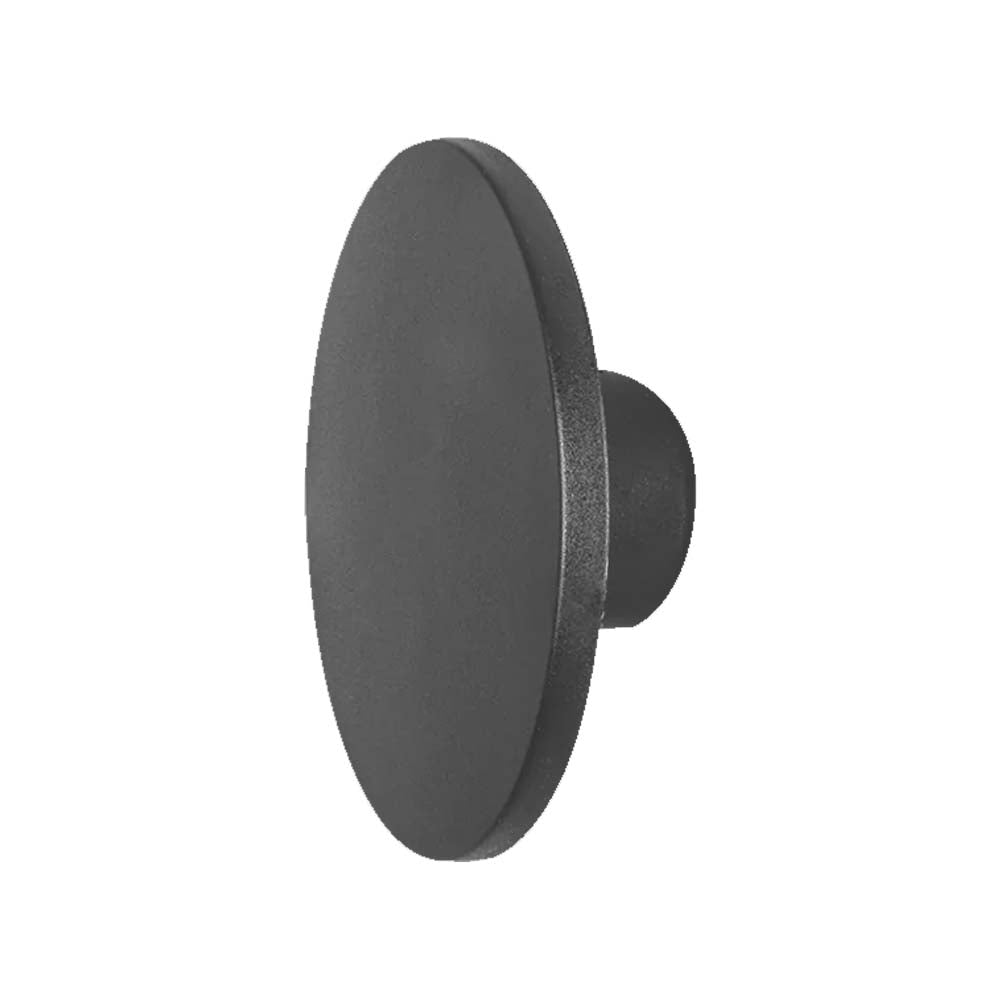 LUMINARIO DE PARED DE LED BLANCO CALIDO 6W REDONDO SALIDA TRASERA DE SOBREPONER POLICARBONATO ACABADO NEGRO 100-240V CA IP65