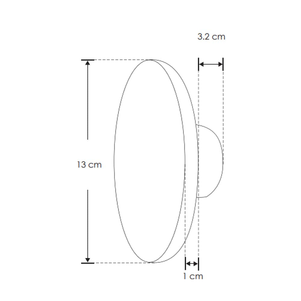 LUMINARIO DE PARED DE LED BLANCO CALIDO 6W REDONDO SALIDA TRASERA DE SOBREPONER POLICARBONATO ACABADO NEGRO 100-240V CA IP65