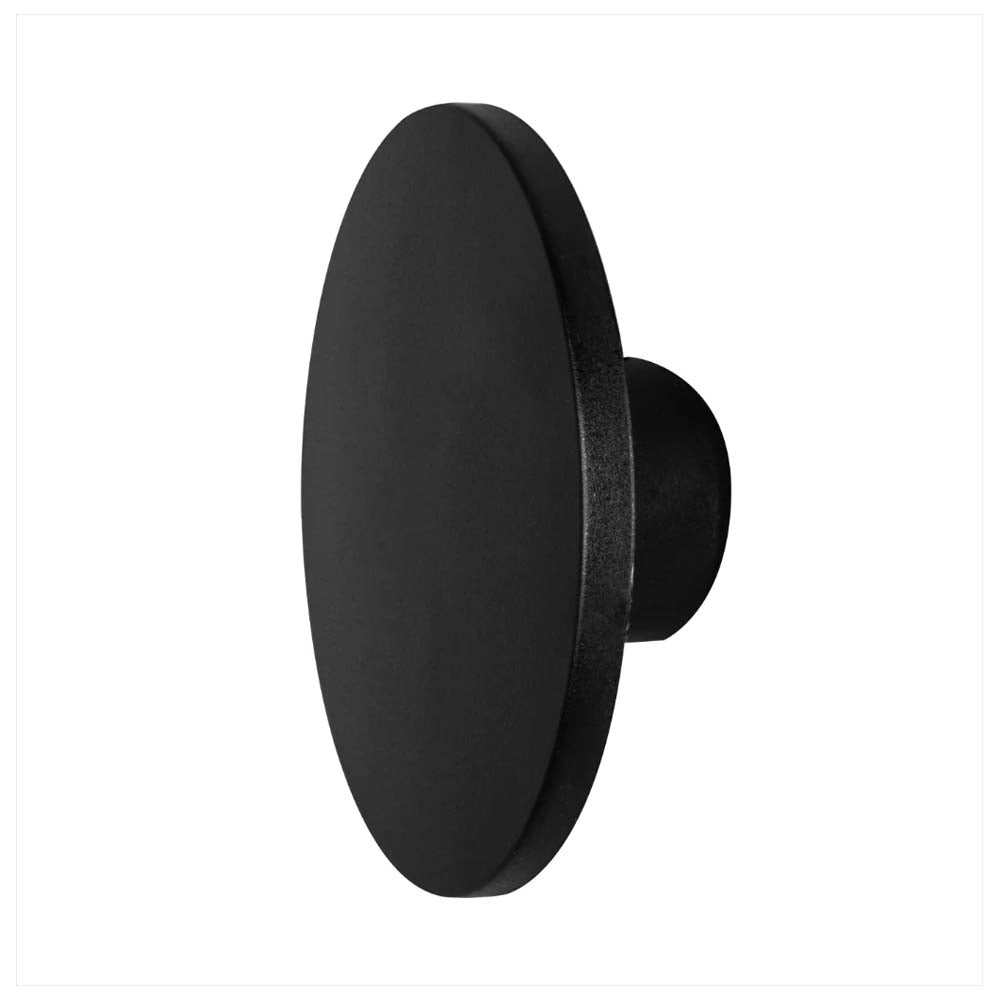 LUMINARIO DE PARED DE LED BLANCO CALIDO 3W REDONDO SALIDA TRASERA DE SOBREPONER POLICARBONATO ACABADO NEGRO 100-240V CA IP65